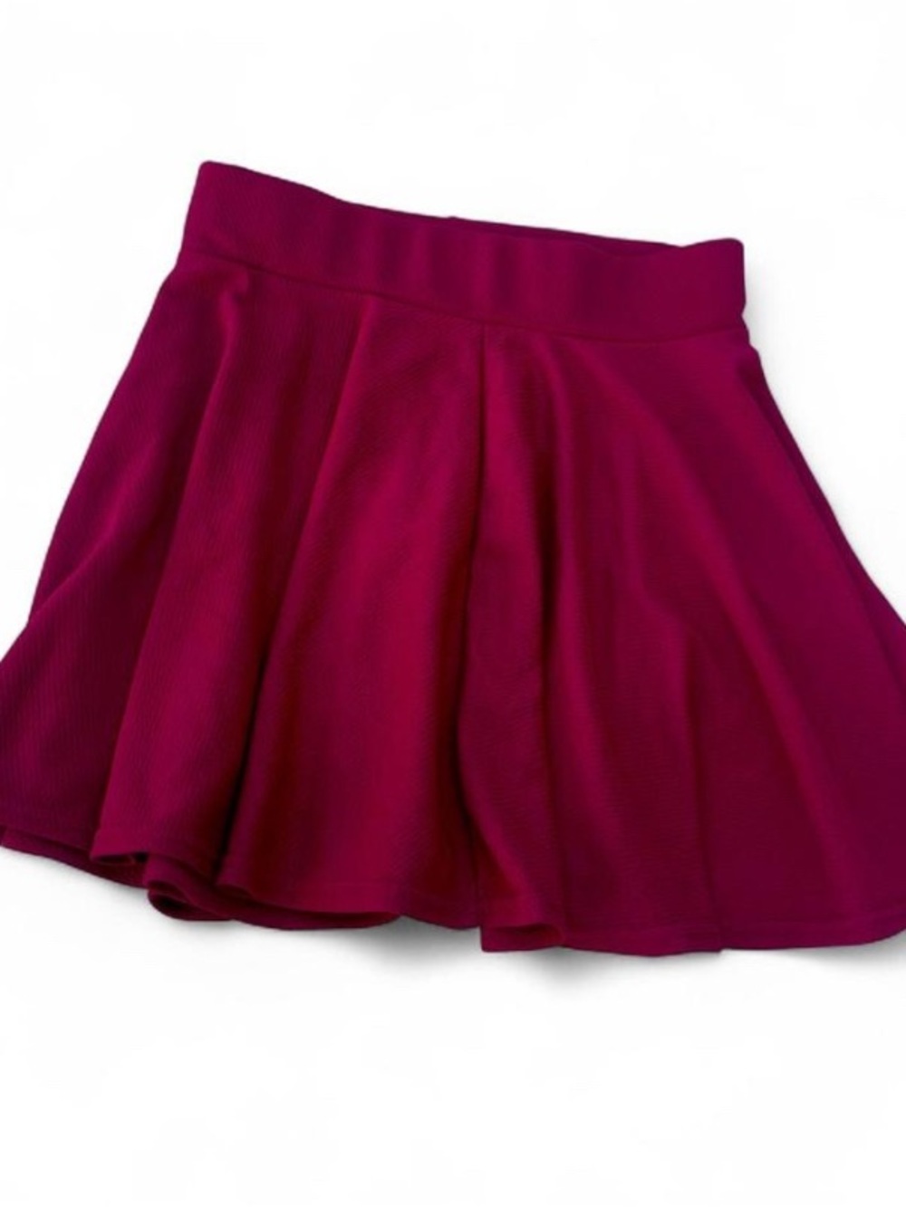 Urban Coco Burgundy Skater Mini Skirt Size Small Flared Stretch